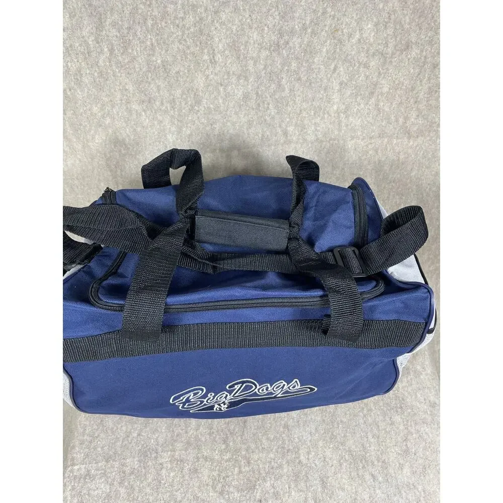 Vintage Y2K 90s Big Dogs Blue Duffle Bag
